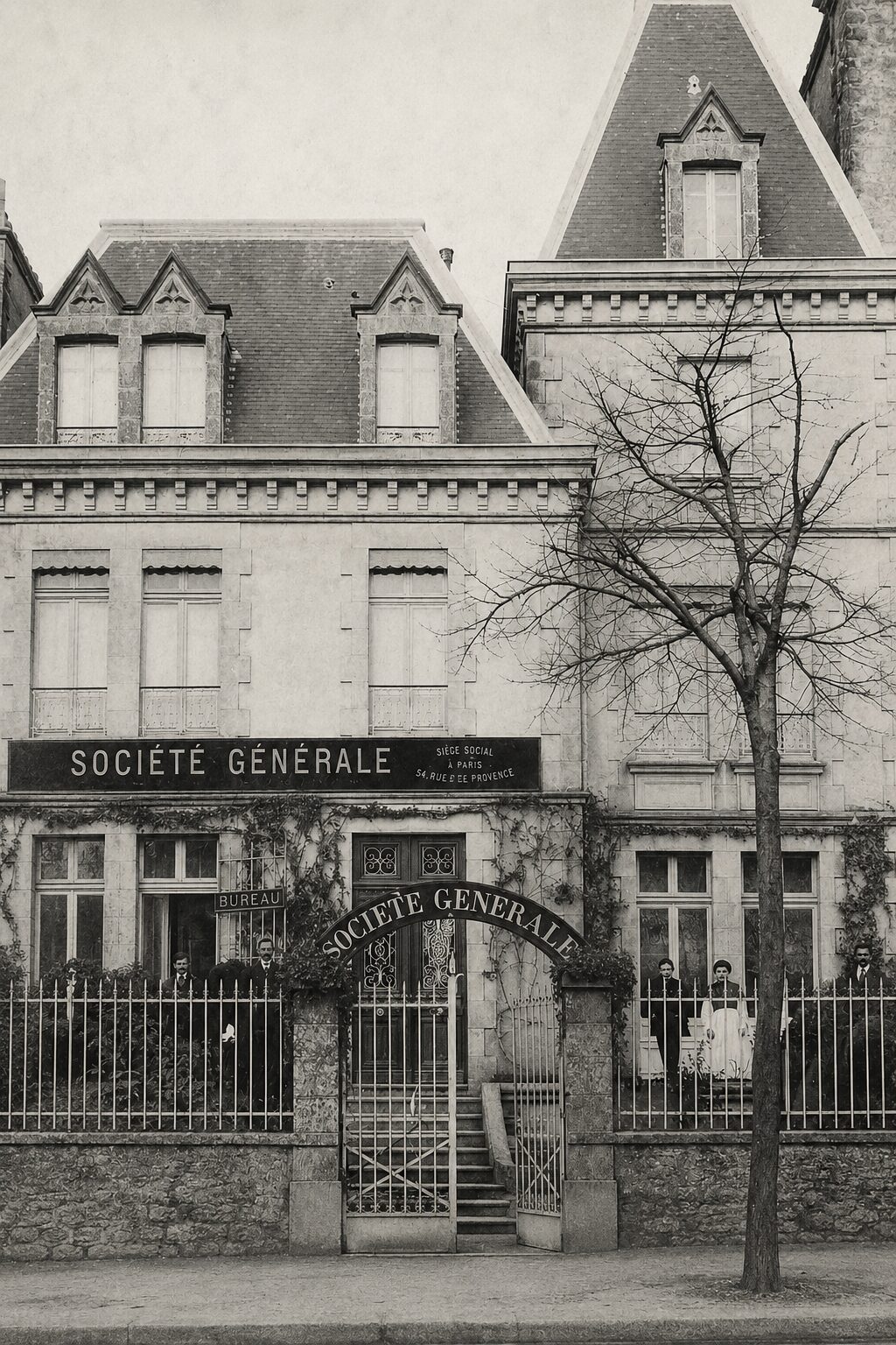 La maison au temps de la Société Générale, carte postale d'époque